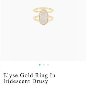 Kendra Scott Elyse Gold Ring In Iridescent Drusy